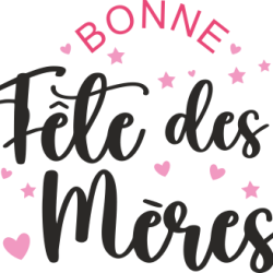 Sticker Vitrine Fête des Mères Coeur Etoile