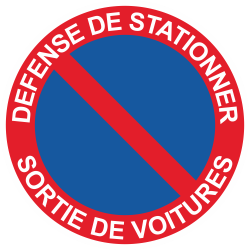 Panneau stationnement interdit chemin privé (REFAB364)