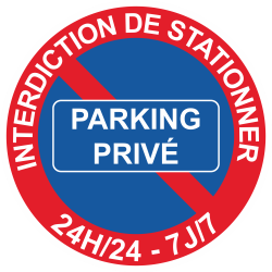 pochoir parking privé -stationnement interdit