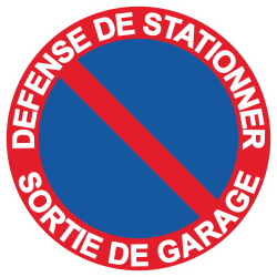 Panneau stationnement interdit chemin privé (REFAB364)