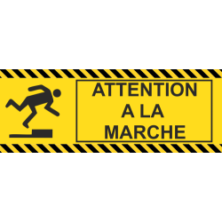 Sticker Attention à la marche