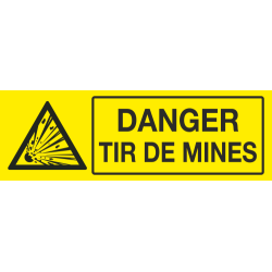 Panneau Danger tir de mines
