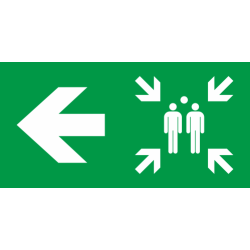 Panneau Point de rassemblement gauche