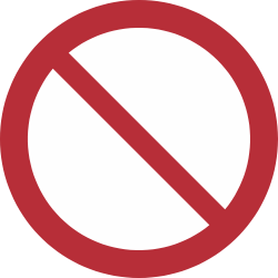 P001- ISO 7010 - Panneau Interdiction, signal général