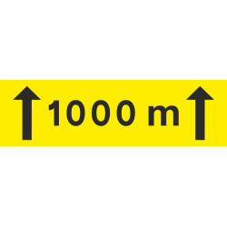 Panneau Panonceau de distance 1000m