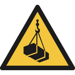 W015- ISO 7010 - Panneau Danger, Charges suspendues
