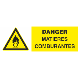 Panneau Danger matières comburantes