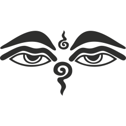 Sticker Symbole Yeux De Bouddha