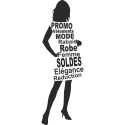 Sticker Femme Soldes 1