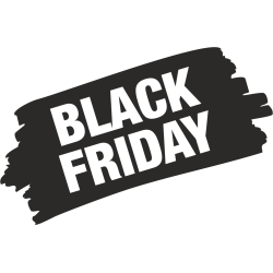 Sticker Soldes Grunge Black Friday