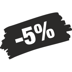 Sticker Soldes Grunge 5%