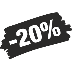 Sticker Soldes Grunge 20%