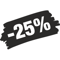 Sticker Soldes Grunge 25%