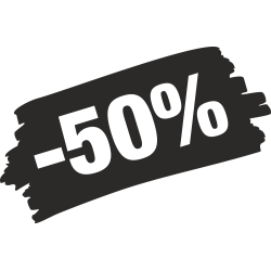 Sticker Soldes Grunge 50%