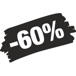 Sticker Soldes Grunge 60%