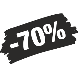 Sticker Soldes Grunge 70%