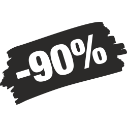 Sticker Soldes Grunge 90%