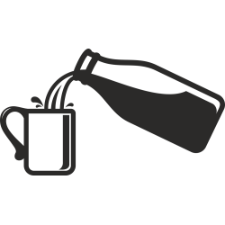 Sticker Ferme Bouteille De Lait