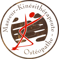 Sticker Logo Kinésithérapeute Masseur Osteopathe Texture