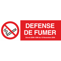 Panneau Défense de fumer