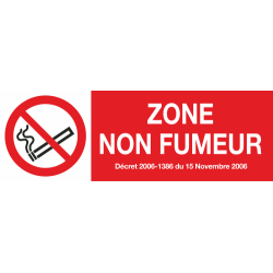 Panneau Zone non fumeur