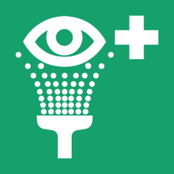E011 - ISO 7010 - Panneau Équipement de rinçage des yeux