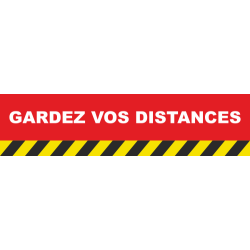 Autocollant Gardez vos distances COVID19