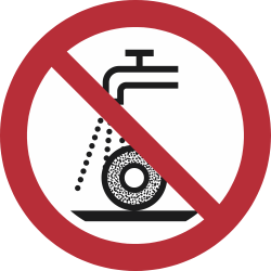 P033- ISO 7010 - Panneau Ne pas utiliser pour la rectification humide