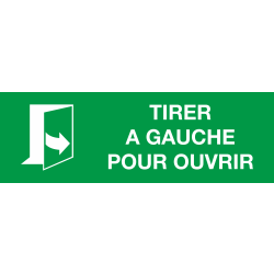 Panneau Tirer à gauche pour ouvrir