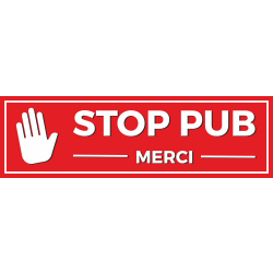 Sticker STOP PUB rouge