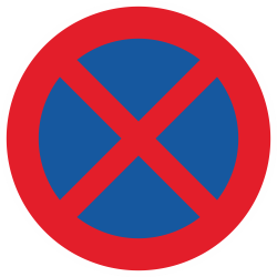Sticker Panneau Stationnement et Arrêt Interdit