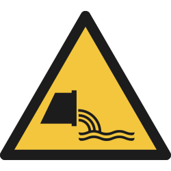W055- ISO 7010 - Panneau Danger, Évacuation des eaux usées