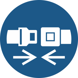 M020- ISO 7010 - Panneau Attacher la ceinture de sécurité