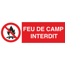 Panneau Feu de camp interdit