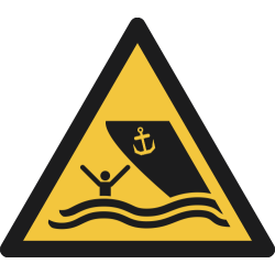 W058- ISO 7010 - Panneau Danger, Zone de navigation