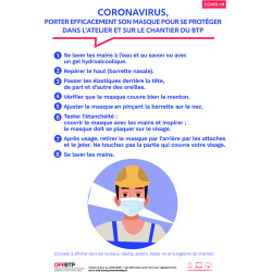 Autocollant Consignes COVID-19 BTP 5