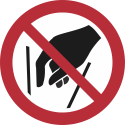 P015- ISO 7010 - Panneau Ne pas mettre les mains