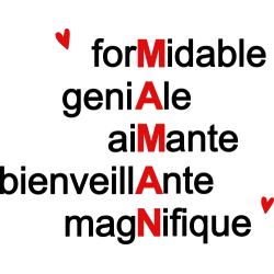 Sticker Maman lettrage définition 7