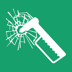 E025 - ISO 7010 - Panneau Marteau de secours