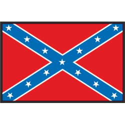 Autocollant Drapeau Confédéré Sudiste