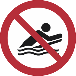 P063- ISO 7010 - Panneau Pratique du bodyboard interdite