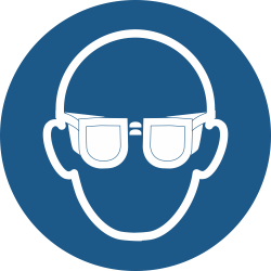 M004- ISO 7010 - Panneau Lunettes de protection obligatoires