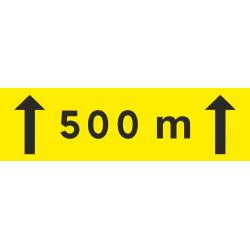Panneau Panonceau de distance 500m
