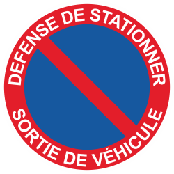 Sticker Panneau Défense de Stationner Sortie de Véhicules