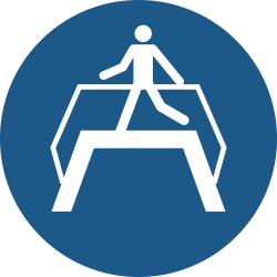 M023- ISO 7010 - Panneau Utiliser la passerelle