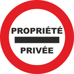 Sticker Propriété privée rond