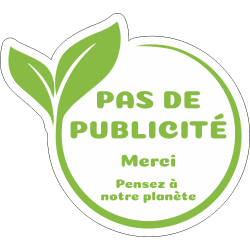 Sticker Stop Pub Écologie Feuilles 2