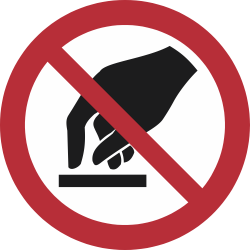 P010- ISO 7011 - Panneau Interdiction de toucher
