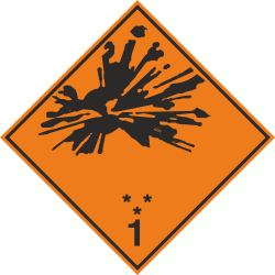 Autocollant Transport Explosif