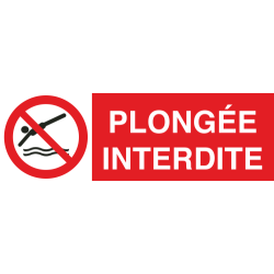 Panneau Plongée interdite
